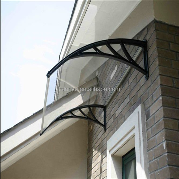 Modern polycarbonate waterproof diy metal door canopy