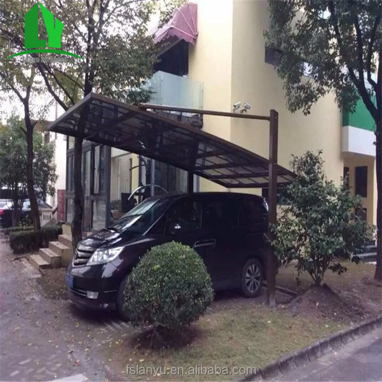 plastic uv coating portable polycarbonate car parking shed