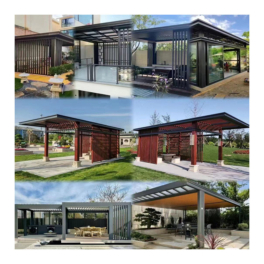 Lanyu powered retractable vinyl carport pergola aluminum