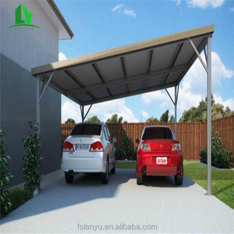 2 car metal carport kits aluminum alloy carport with polycarbonate roofing