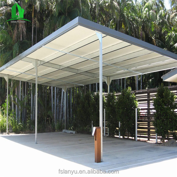 2 car metal carport kits aluminum alloy carport with polycarbonate roofing