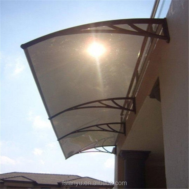 Lanyu 100% Anti-uv Retractable Aluminium Big Car Parking Canopy for Balcony Polycarbonate Aluminum Alloy PC Coated Manual