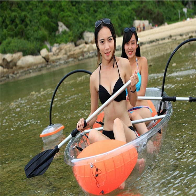 Lanyu Transparent Plastic Small Fishing Boats, Unbreakable Polycarbonate Clear Lover Kayaks