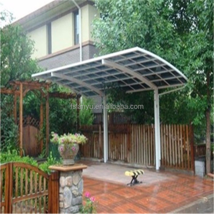 plastic uv coating portable polycarbonate car parking shed