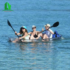 clear bottom paddle board 3 person sit on top kayak