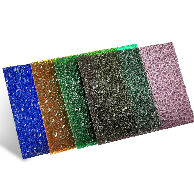 wholesale raw material cheap colored polycarbonate solid embossed sheet