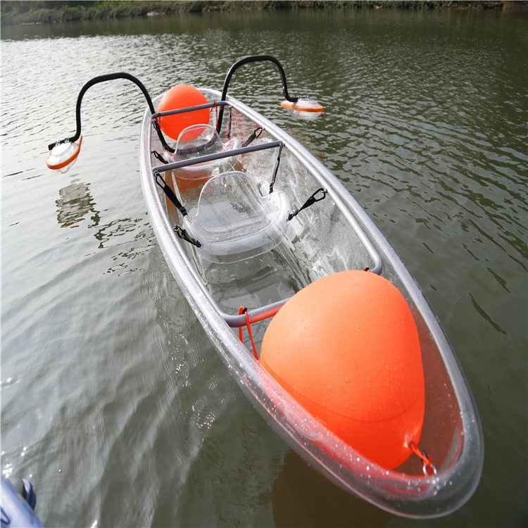 Lanyu Transparent Plastic Small Fishing Boats, Unbreakable Polycarbonate Clear Lover Kayaks