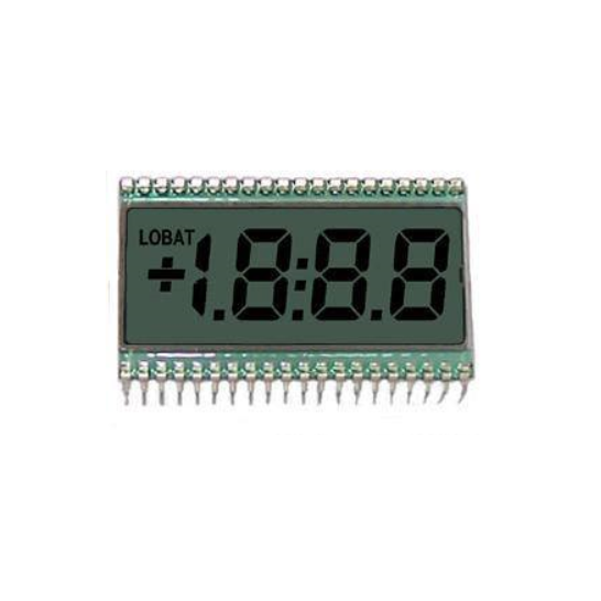 Monochrome LCD Display 7 segment 4 Digit Alphanumeric LCD with Waterproof Connector 18 PIN