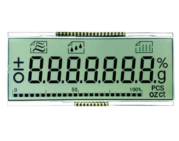 Monochrome LCD Display 7 segment 4 Digit Alphanumeric LCD with Waterproof Connector 18 PIN