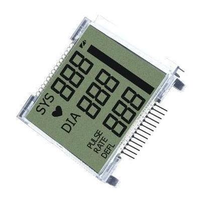 Monochrome LCD Display 7 segment 4 Digit Alphanumeric LCD with Waterproof Connector 18 PIN