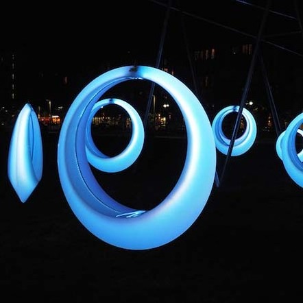 Outdoor Hanging Swing Chair Lighting Remote Control Led Illuminated Swing