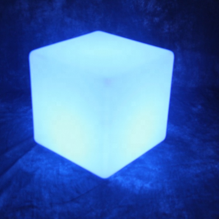 LED Cube Chairs Flashing Light Promotional Magic Sitting White 40cm Mini Led Cube