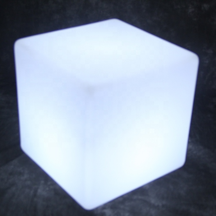 LED Cube Chairs Flashing Light Promotional Magic Sitting White 40cm Mini Led Cube