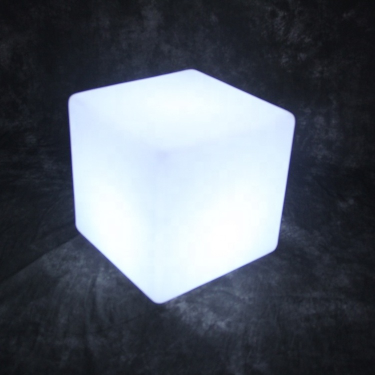 LED Cube Chairs Flashing Light Promotional Magic Sitting White 40cm Mini Led Cube