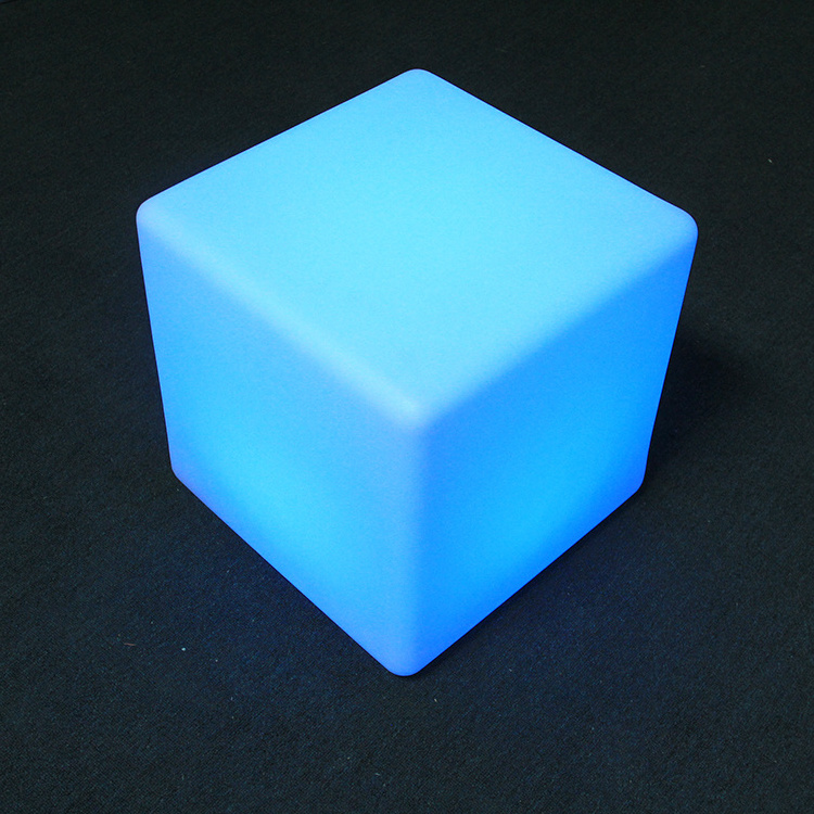 LED Plastic RGB Cube For Table And Seat Manufactory Directly LED Cube LED 16 Colors Change Light Cube