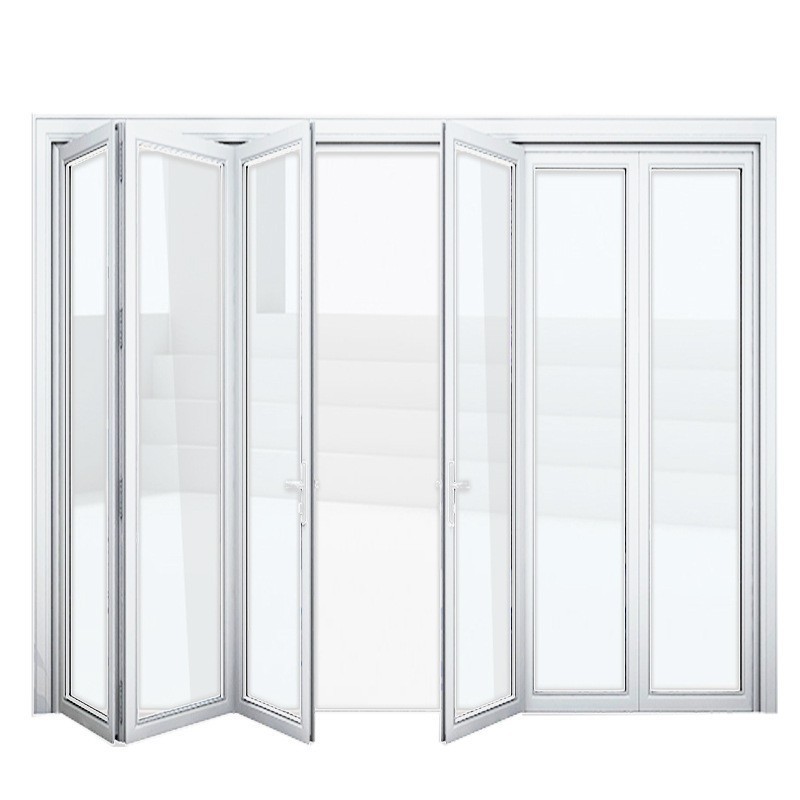 Popular Aluminum folding door glass partition kitchen full range of activities transparent waterproof balcony folding door