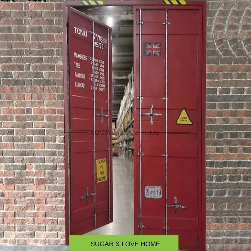 Industrial Furniture Shipping Container Door Washroom metal Door Swing Single Door 210*90cm Custom service  MOQ 1