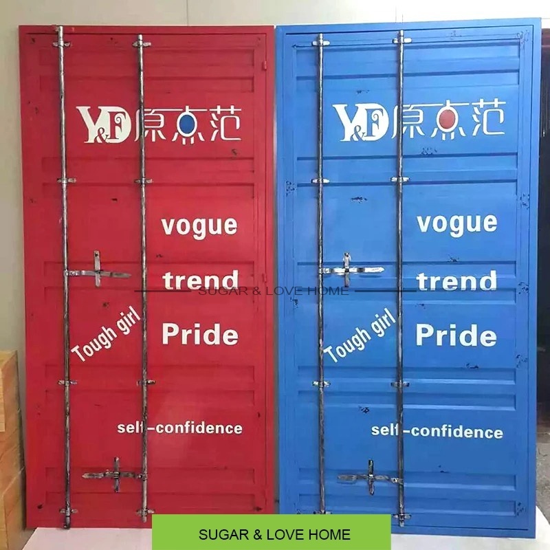 Industrial Furniture Shipping Container Door Washroom metal Door Swing Single Door 210*90cm Custom service  MOQ 1