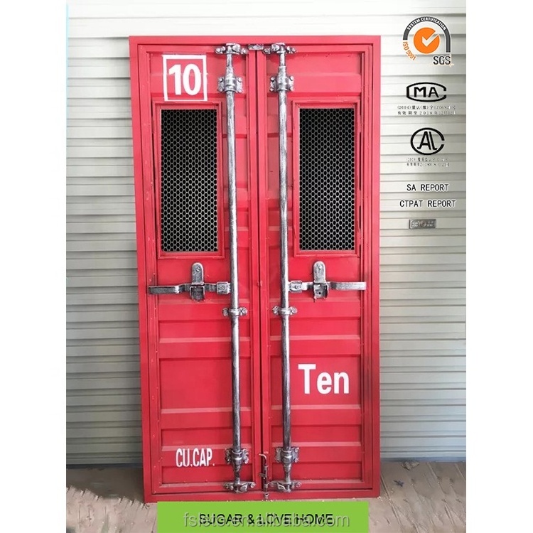 Industrial Furniture Shipping Container Door Washroom metal Door Swing Single Door 210*90cm Custom service  MOQ 1