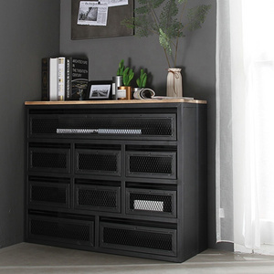 shipping container furniture black metal cabinet living room cabinet with door and drawers