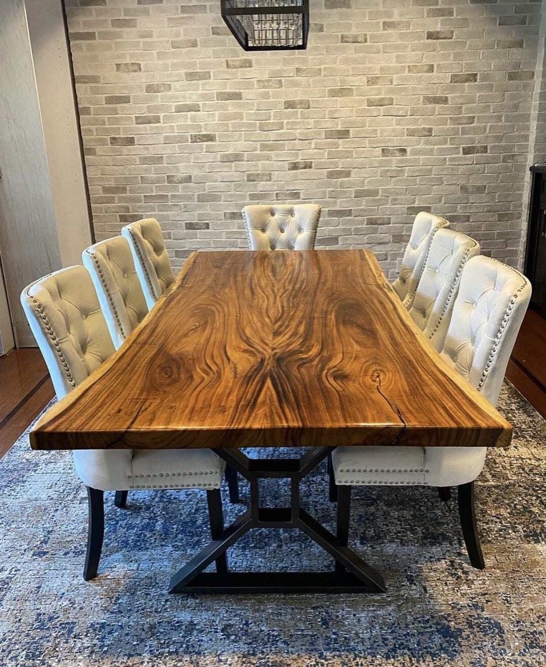 Kiln-dried Walnut Slab Imported From Ecuador Live Edge Table Top Dining Room Furniture Dining Table Solid Wood In Stock Ready