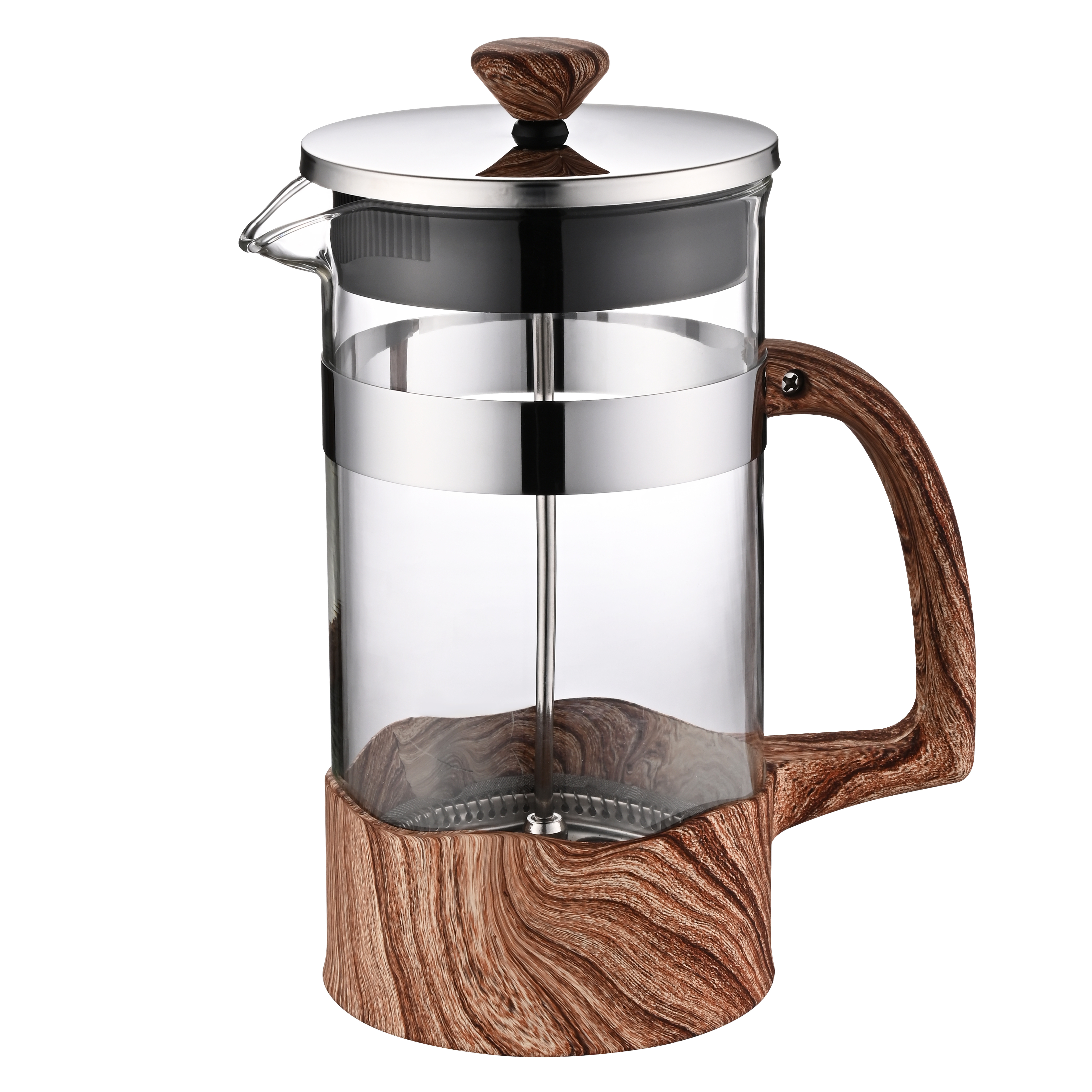 Cafetieres Coffee Plunger 34oz Coffee Press Stainless Steel Filter High Borosilicate Glass French Press  Coffee Tea Maker