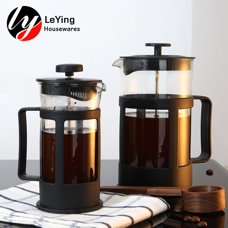 Hot Sale Free Sample Black Daily Usage Classics Espresso Coffee Maker Plastic French Press