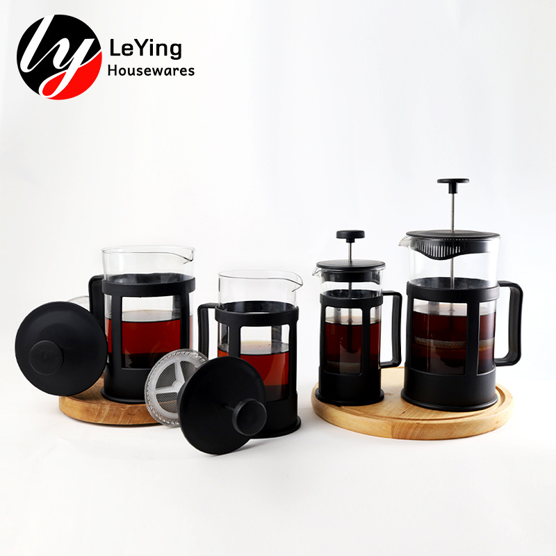 Factory Suppliers Factory Hot Sale Classic Style Cafe Cafetera Prensa Francesa Portable Glass Coffee Tea Maker French Press