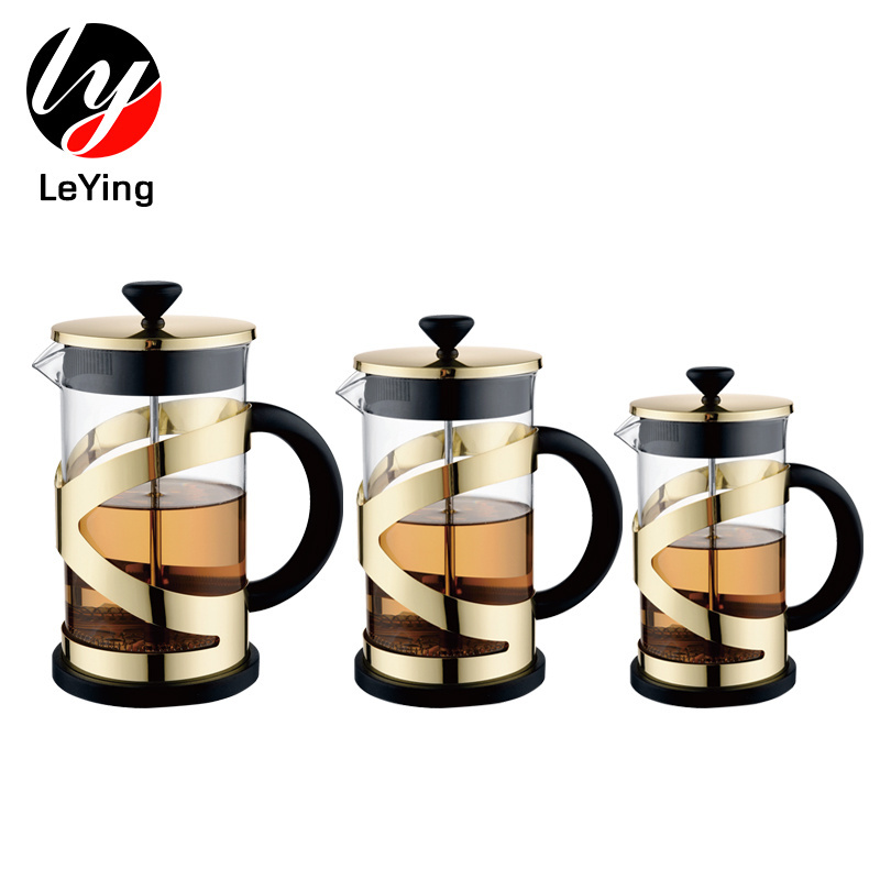 Wholesale Mini Cute Color Rose Gold Stainless Steel 350Ml Coffee Maker Pot Small French Press