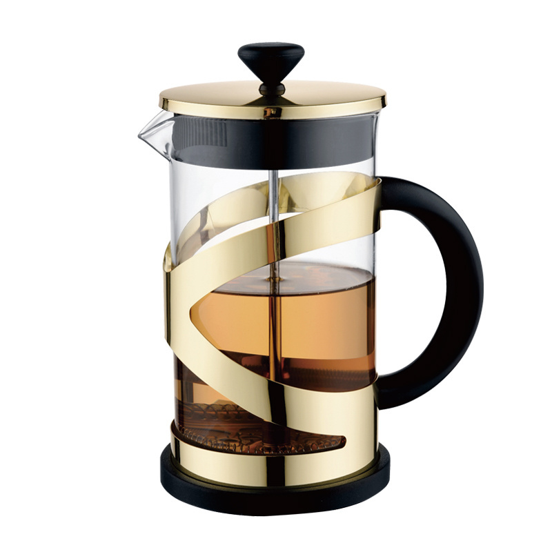 Wholesale Mini Cute Color Rose Gold Stainless Steel 350Ml Coffee Maker Pot Small French Press