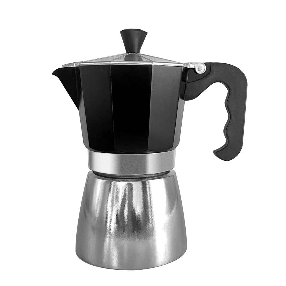 New Style 300ml 6 Cups Stovetop Espresso Moka Coffee Maker Mocca Stainless Steel For Electric Stove Moka Pot With Color wooden