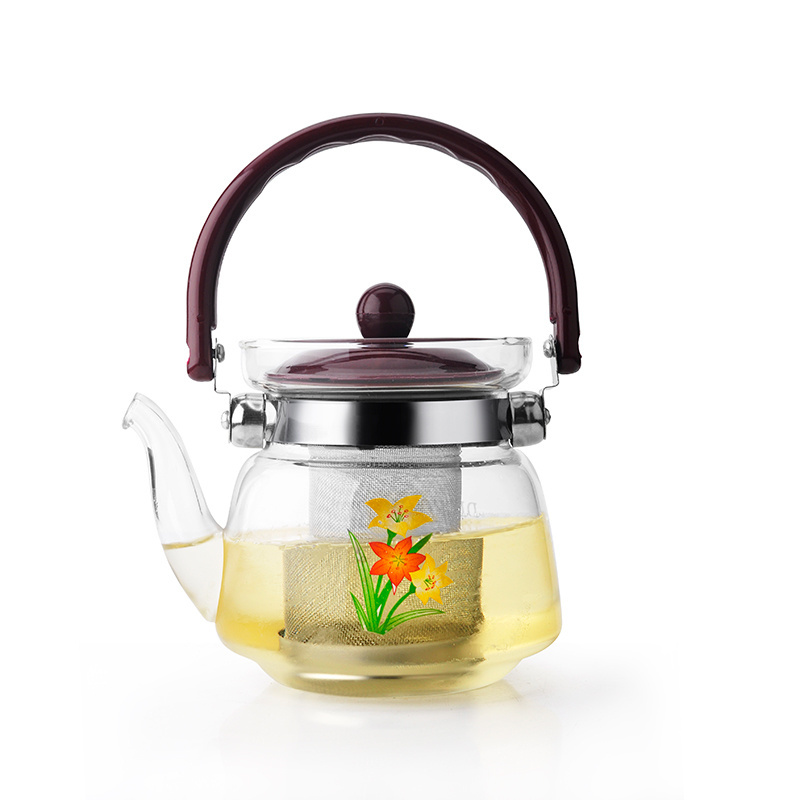 Factory Price Large Capacity High Borosilicate Glass Teapot Glass Kettle Heat Resistant Glass Teapot Stovetop Safe For Kitchen