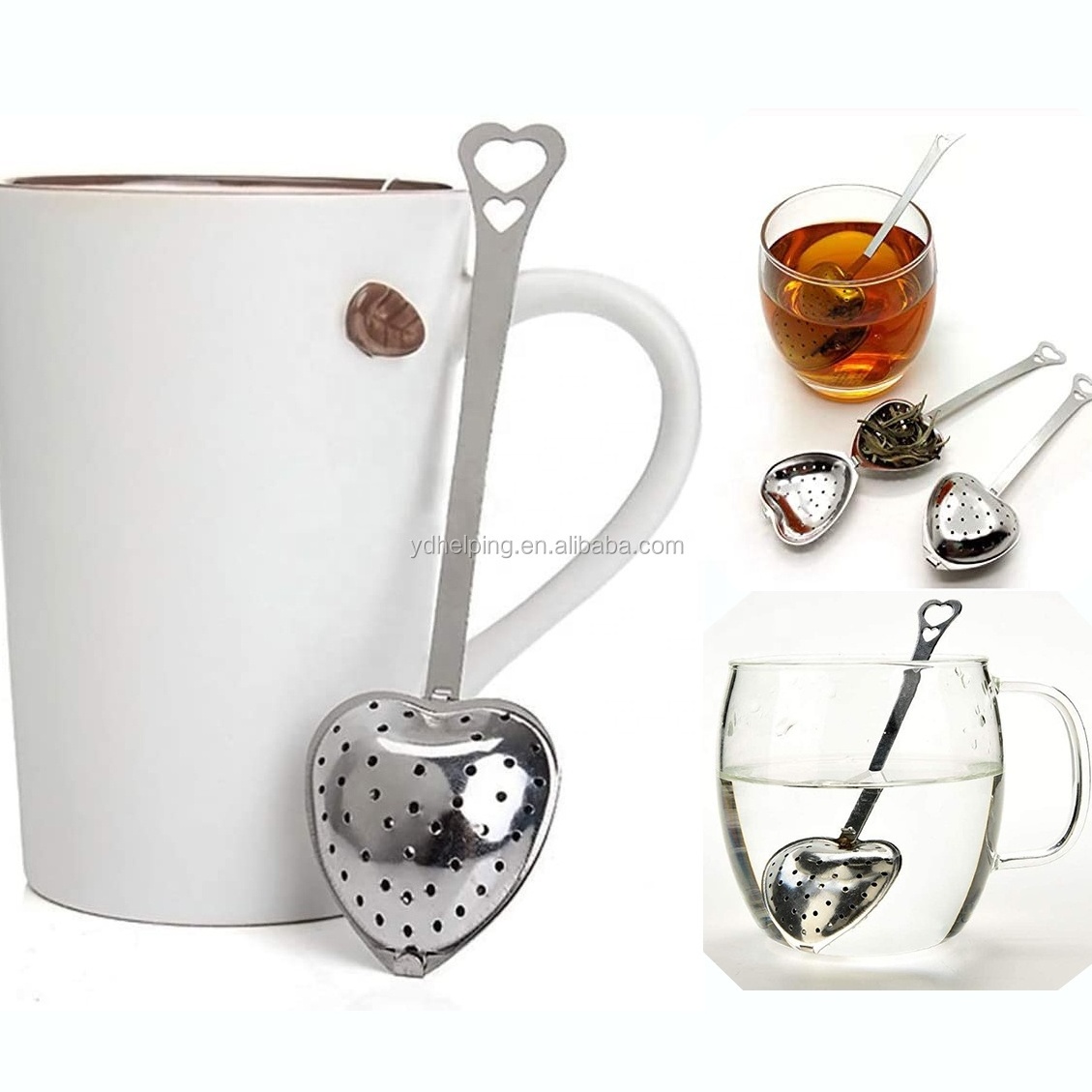 Heart Tea Steeper Fine Mesh Tea Strainer Stainless Steel Tea Diffuser