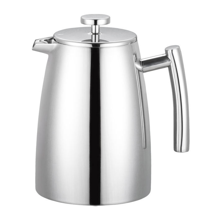 Cafetera Italiana 800Ml Double Wall Stainless Steel  French Press Coffee Percolator Maker Pot 1000Ml