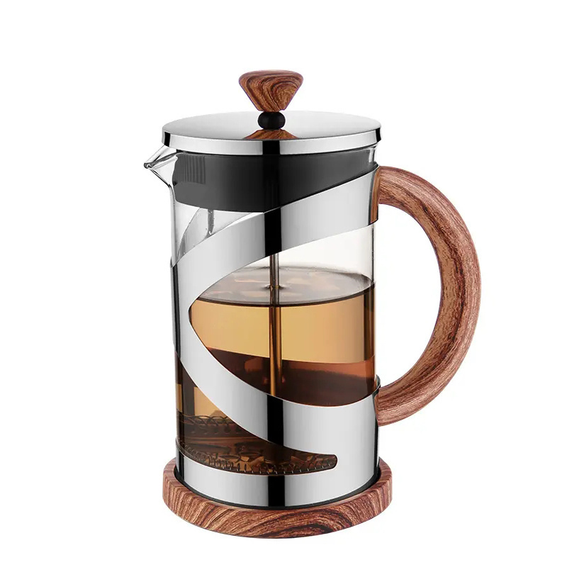 Cafetieres Coffee Plunger 34oz Coffee Press Stainless Steel Filter High Borosilicate Glass French Press  Coffee Tea Maker