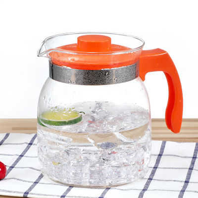 Factory Price Water Jug Hot Cold Fruit Carafe Tea Pitcher High Borosilicate Kettle Large Capacity 1500ML  Glass Teapot