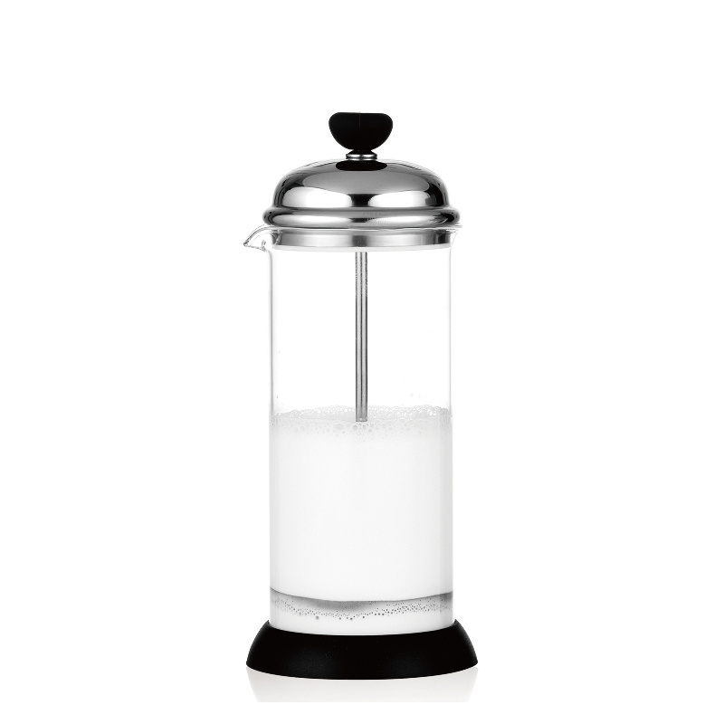 Min 450Ml French Press Bamboo Flask Coffee And Premium Milk Frother Set