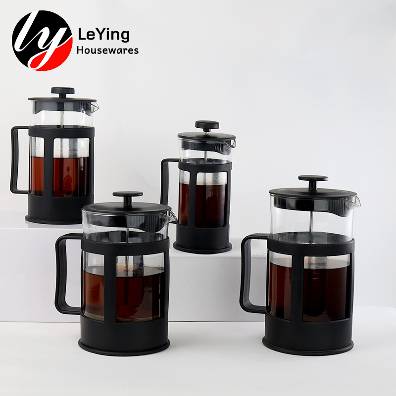 Hot Sale Free Sample Black Daily Usage Classics Espresso Coffee Maker Plastic French Press