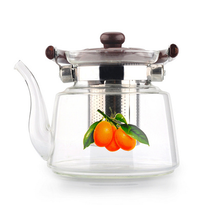 800ML Glass Teapot with Removable Infuser Stovetop Safe Tea Gooseneck Kettle Girder pot