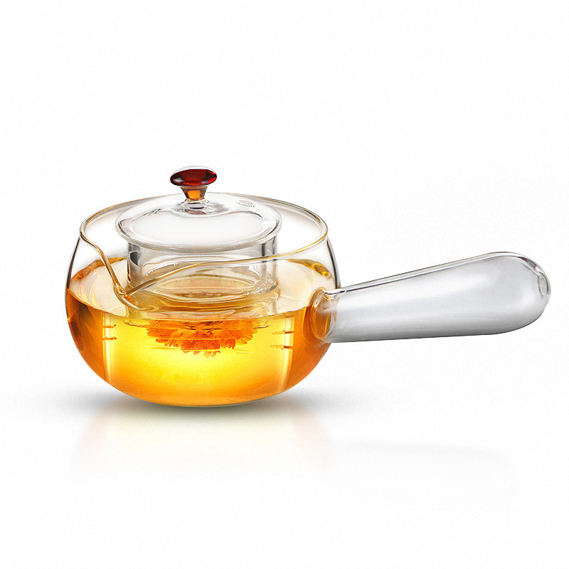 Luxury  Electric Tea Pot Cup Set Stovetop Safe Modern High Borosilicate Transparent Glass Teapots