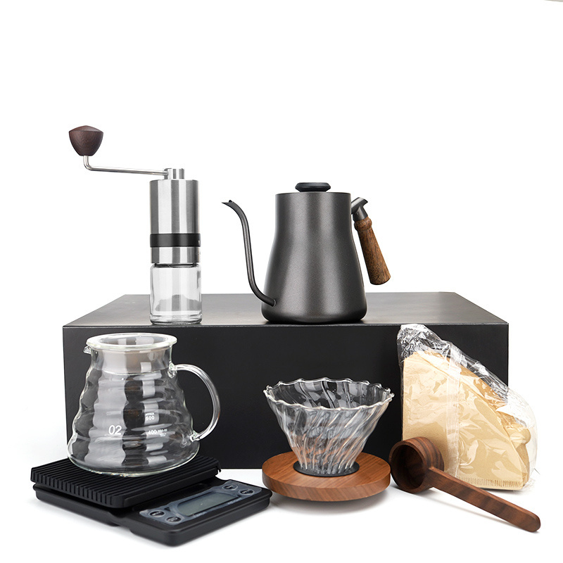 Luxury Coffee Set With Grinder Coffee Pot Kettle Pour Over Coffee Set