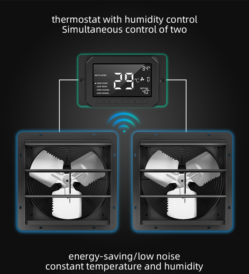 DEFENG factory dc motor 12V with solar 4000 cfm ventilador for poultry and control panel exhaust fan