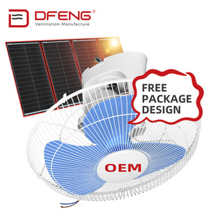 DEFENG oem 12V with panel 130 cfm ventilador for household and orient solar electricorbit fan