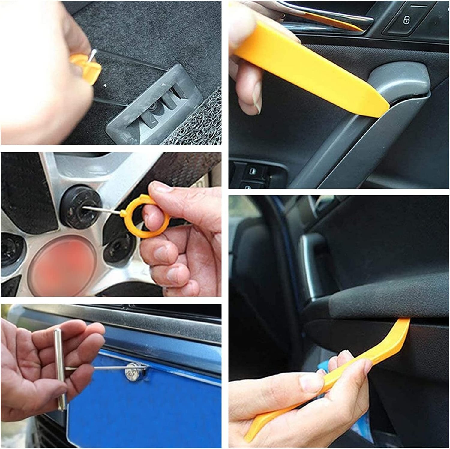 Locksmith Supplies Long Reach Grabber Automotive Opening Car Door Lockout Lock Pick Trim Removal Tool Kit With Air Wedge