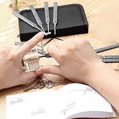 Hot sale Locksmith Car Opening Tools GOSO 17 pcs Lock Pick Set with 3 Transparent Lock Multi-Fun Set Pick Tool Kit