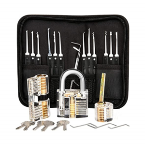 Hot sale Locksmith Car Opening Tools GOSO 17 pcs Lock Pick Set with 3 Transparent Lock Multi-Fun Set Pick Tool Kit