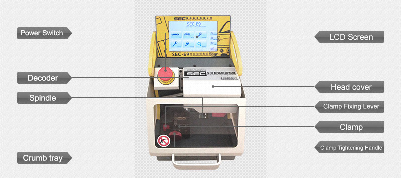 Automatic SEC-E9 Laser Key Cutting Machine with CE approved free upgrade silca rekord 2000 sec e9 machine