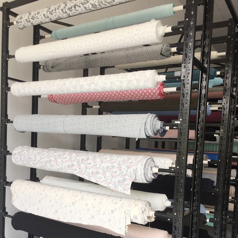 Exhibition Hall Textile Fabric Roll Metal Display Stand Store Retail Wrapping Paper Curtain Rug Carpet Display Rack