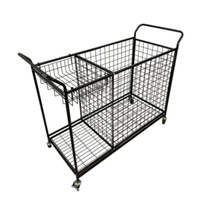 Gym Sports Goods Storage Cage Rack Movable Garage Sneaker Basketball Football Fitness Accessories Metal Display Stand