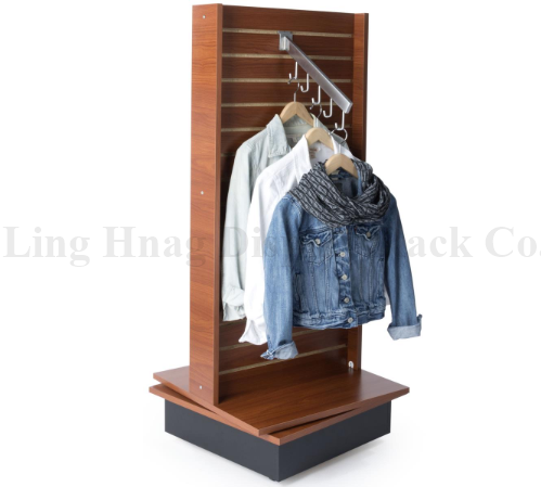 Custom Style Store Men Suit T Shirt Women Clothing Dress Handbag Hats Shoes Metal Wood Display Rack Stand